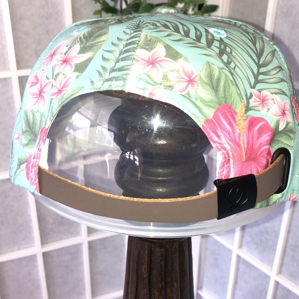 New Women's Imperial Adjustable Baseball Hat in Mint Green with Tropical Print - Picture 4 of 9